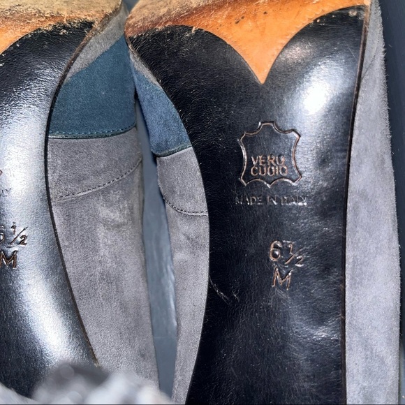 Vintage YSL Suede Colorblock Pumps Heels - Picture 10 of 10